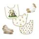 Pooh & Friends 5 Piece Bib and Sock Set. 100% Organic
Set includes: 3 Bibs & 2 Pairs of Socks

