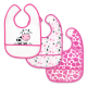 620281014598 / 3-Pack Cow Theme Peva Bibs: PINK