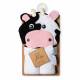 100% cotton hooded towel - Cow 30"x30"