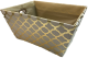 Rectangular Patterned Gold fabric basket with matching fabric liner 11"x8"x5"H