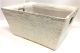 Rectangular Off White with glitter basket with matching fabric liner 11"x8"x5"H