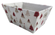 Medium  Rectangular red-trees fabric basket with matching fabric liner 13"x10"x6"H