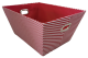 Medium  Rectangular red & white fabric basket with matching fabric liner 13"x10"x6"H