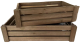 Smallest piece in a Set of 2 Wood crates 14"x8"x3.75"H