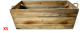 CBX660TXS - XS wood containers with rope handles 14"x6"x6"H