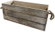 Small wood container with rope handles 14"x6"x6"H
(smallest in shown set of 4)
