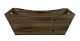 Wood container with side handles 14"x6"x6"H