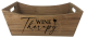 Wine Therapy Wood container with side handles 16"x7"x6"H