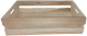Natural wood crate 16"x10"x4"H