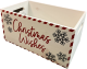 Large Christmas Wishes white crate 12"x7"x6"H 