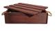 Large Rectangular wood crate with detachable cover 18"x13"x4"H