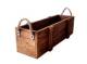CBX765T - Rectangular wood container with jute handles