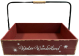 Rustic "Winter Wonderland" red wooden crates with folding iron handle
