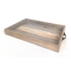 CBX786T - Rectangular tray with metal handles