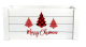 White Merry Christmas crate 14"X8"X6"H