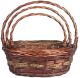 Set of 3 willow & seagrass baskets
L:18"x14"x7"Hx19"OH
M:16"x12.5"x6x"x16.5"OH
S:14"x11"x5"x14"OH

