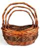 Set of 3 willow, chipwood & seagrass baskets
L:18.5"x15"x7"H1x7.5"H2x19"OH
M: 16"x13"x5.5"H1x6.5"H2x18"OH
S: 14"x10"x5"H1x6"H2x15"OH