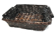 CBY625T18 - Rectangular willow basket 18"x14"x5.25"H