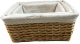 Medium piece in a Set of 3 willow baskets with canvas liner
M:16"x12"x5"H 