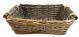 M size in Set of 3 Grey willow tapered rectangular baskets with wooden handles
M:17"x12"Hx4.5"OH

