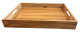 Acacia wood serving tray with handles 15.5"x11.5"x2"H