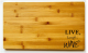 Rectangular bamboo cutting board with "Live Laugh Wine" engraved 16"x9"x0.4"