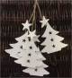 Bundle of white wooden hanging trees 4"H (4 trees/bundle)