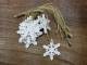 Bundle of white wooden hanging Snowflakes 2.4" (12 Snowflakes/bundle)