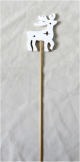 White wood star pick 12"H