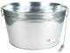 CG130ROP -  Galvanized round beer bucket with handles and  b