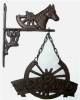 CIR938HW - Cast Iron Horse head w/hanging welcome