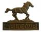 CIR988HR - Cast iron horse welcome sign 10"x8"H