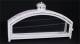 White iron and glass ARCH lantern 16"X3.75"X9"H