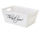 CMT905TY - Small Market tray - White with Thank You!