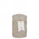 Silver Glitter Candle 3"x4"H