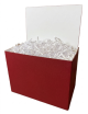 10.25" Red Rigid basket display box & matching bench insert 10.25"x6"x7.5"H
