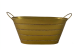Gold metal container with glitter and handles 15”x7”x6”Hx7"OH
Opening: 12.5"x7"