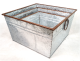 Medium Square galvanized metal containers with handles