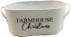 Small Metal Farmhouse Christmas container 10"x5"x4.8"