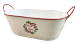 Oval metal container "Deck the Halls" 14"x8"x5"H