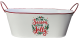 Oval metal container "Tis the Season" 14"x8"x5"H