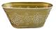 Oval metal container "Gold Snowflakes" 11"x4.75"x5"H