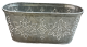 Oval metal container "Silver Snowflakes" 11"x4.75"x5"H
