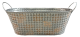 Oval metal container "Copper Mosaic" 15"x8"x5"H