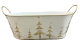 Oval metal container "Golden Trees" 15"x8"x5"Hx6"OH
