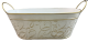 Oval metal container "Golden Swirls" 15"x8"x5"H