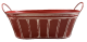 Oval metal container "Vintage Red" 15"x8"x5