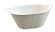 White Metal container with earl handles 15"x11"x7"H
