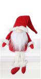 062615986582 - Fabric sitting gnome Santa15"H