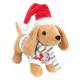 7" Fabric hanging snowman with hat & scarf - 2 styles